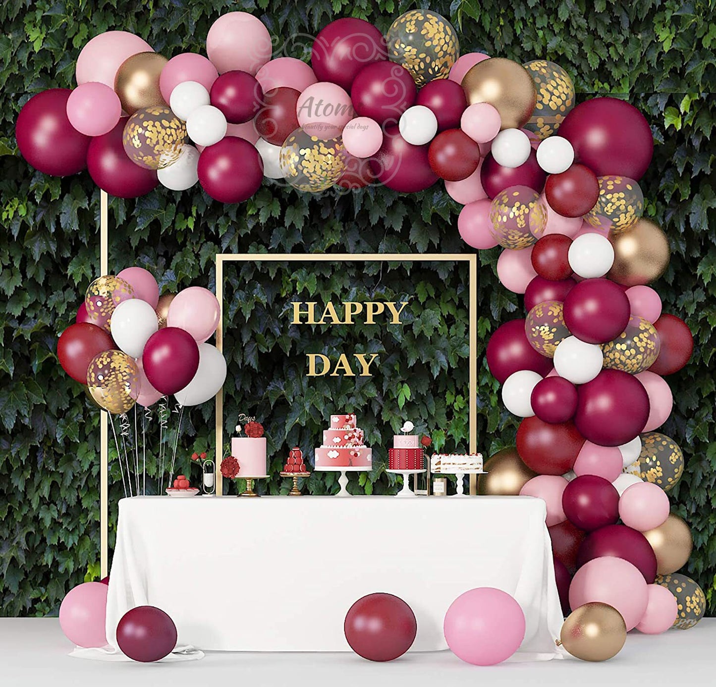 Burgundy Balloon Arch Set