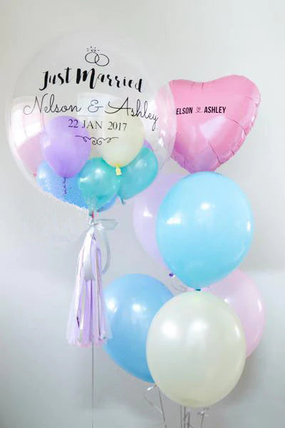 Pastel Helium Balloon Bunch