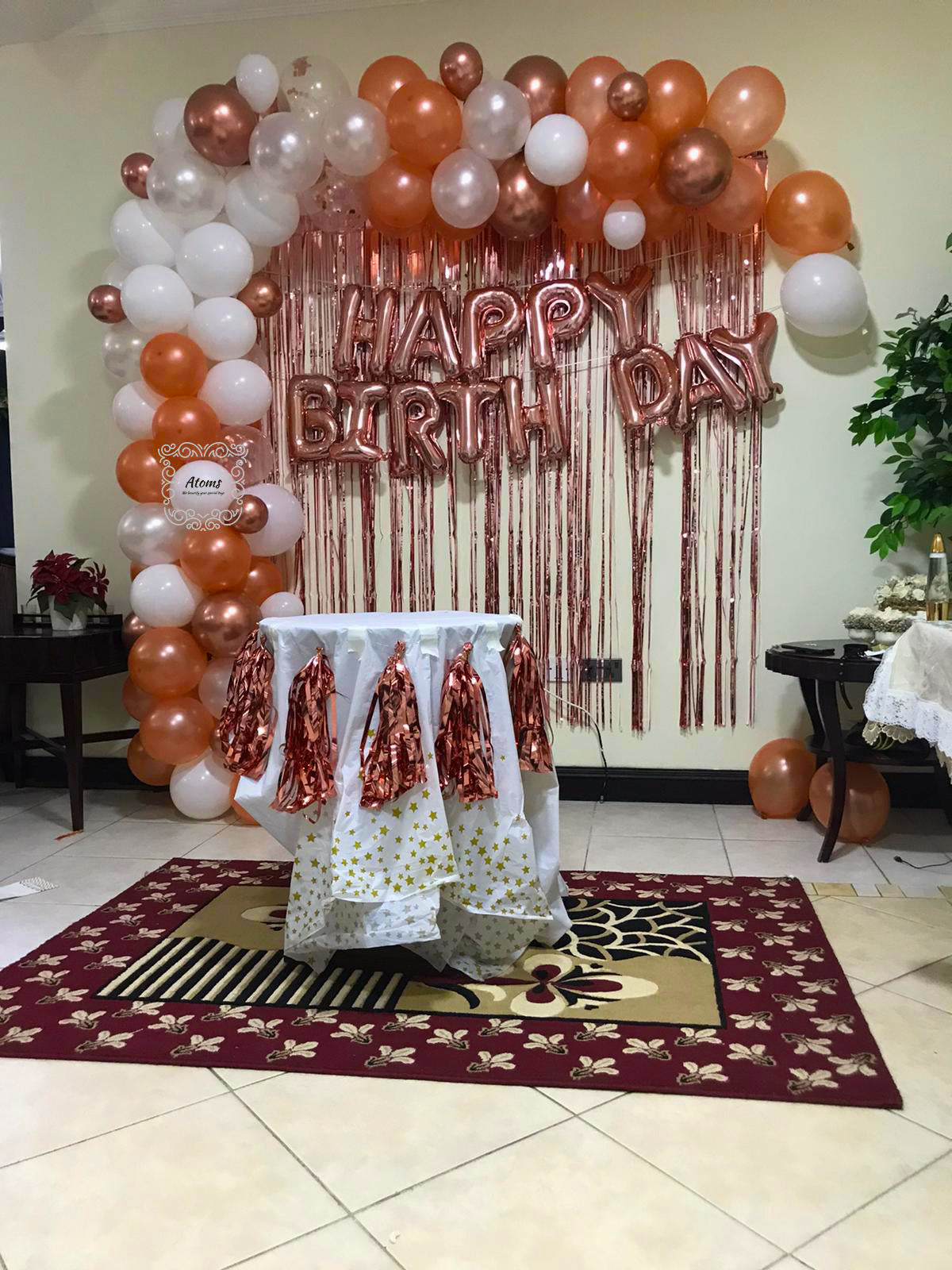 إعداد برونزي ذهبي وردي