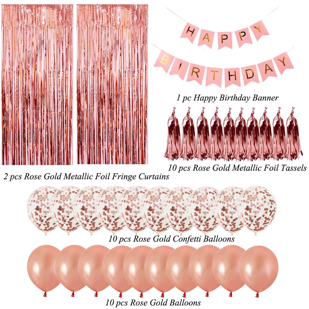 Rose gold Birthday Set
