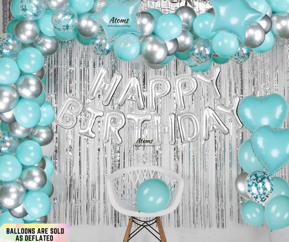 Blue & Silver Birthday Set