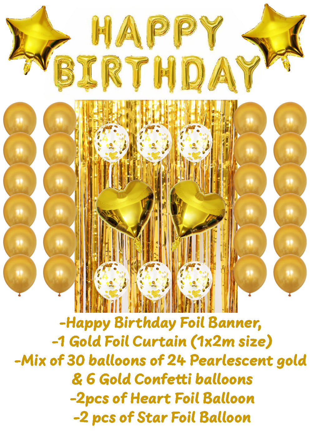 Gold Birthday Set