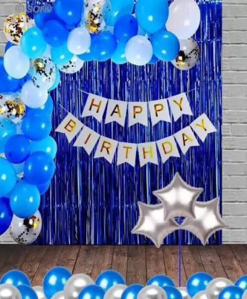 مجموعة عيد ميلاد زرقاء