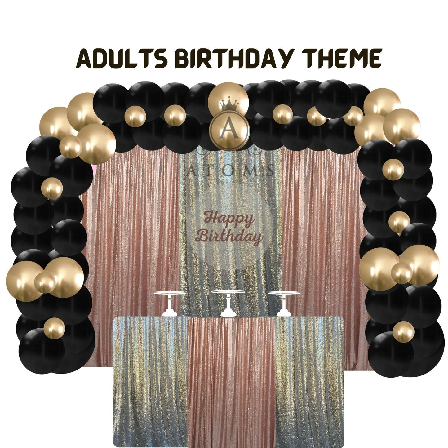 ستارة باللونين الأسود والفضي باللون الذهبي