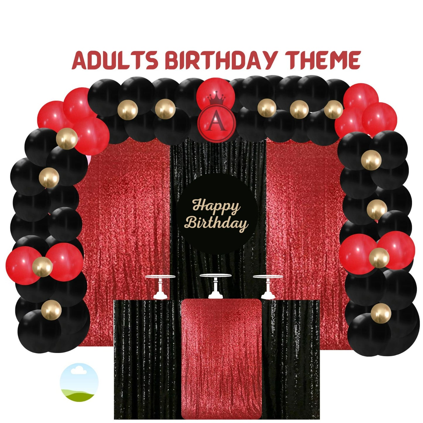 ستارة ذهبية باللونين الأسود والأحمر