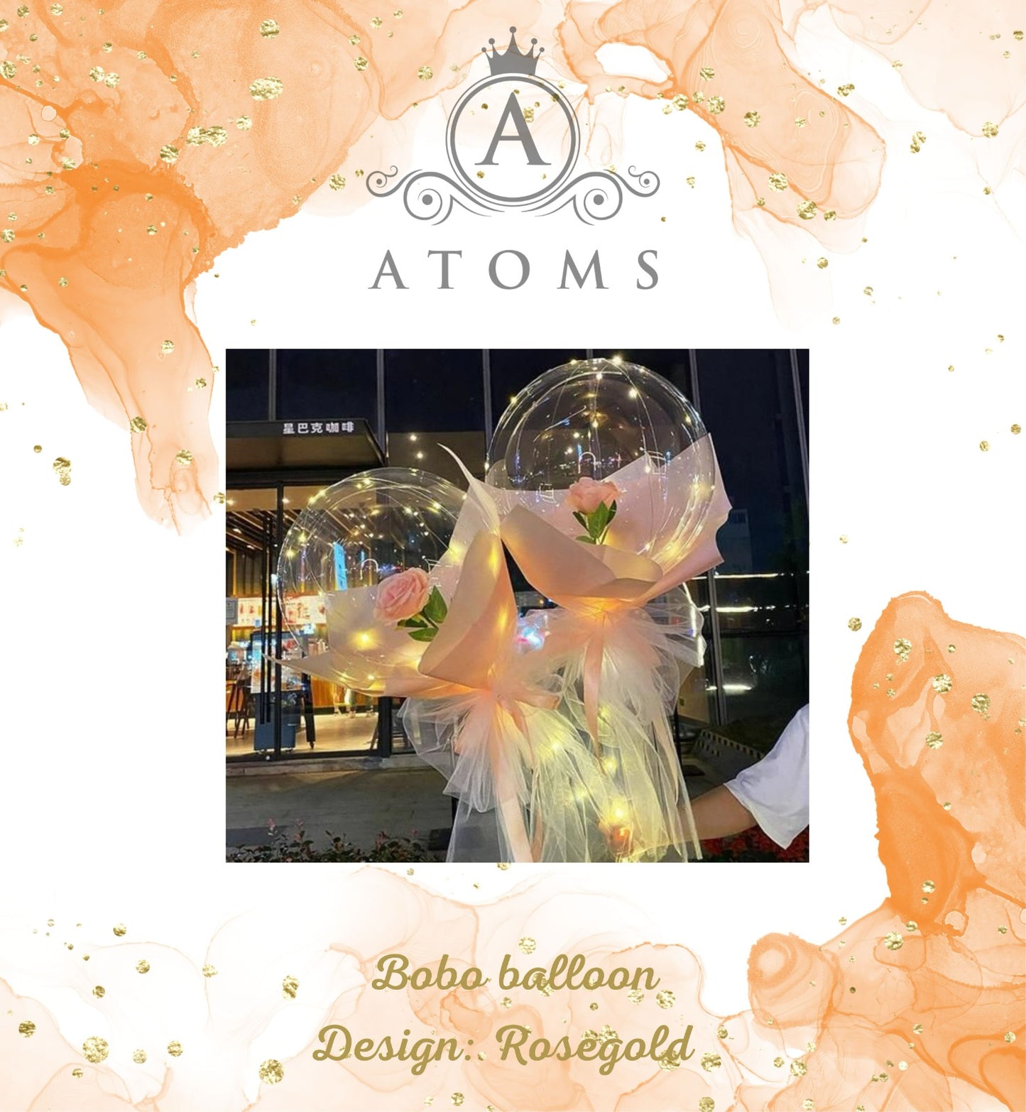 Rosegold Bobo Balloon Setup