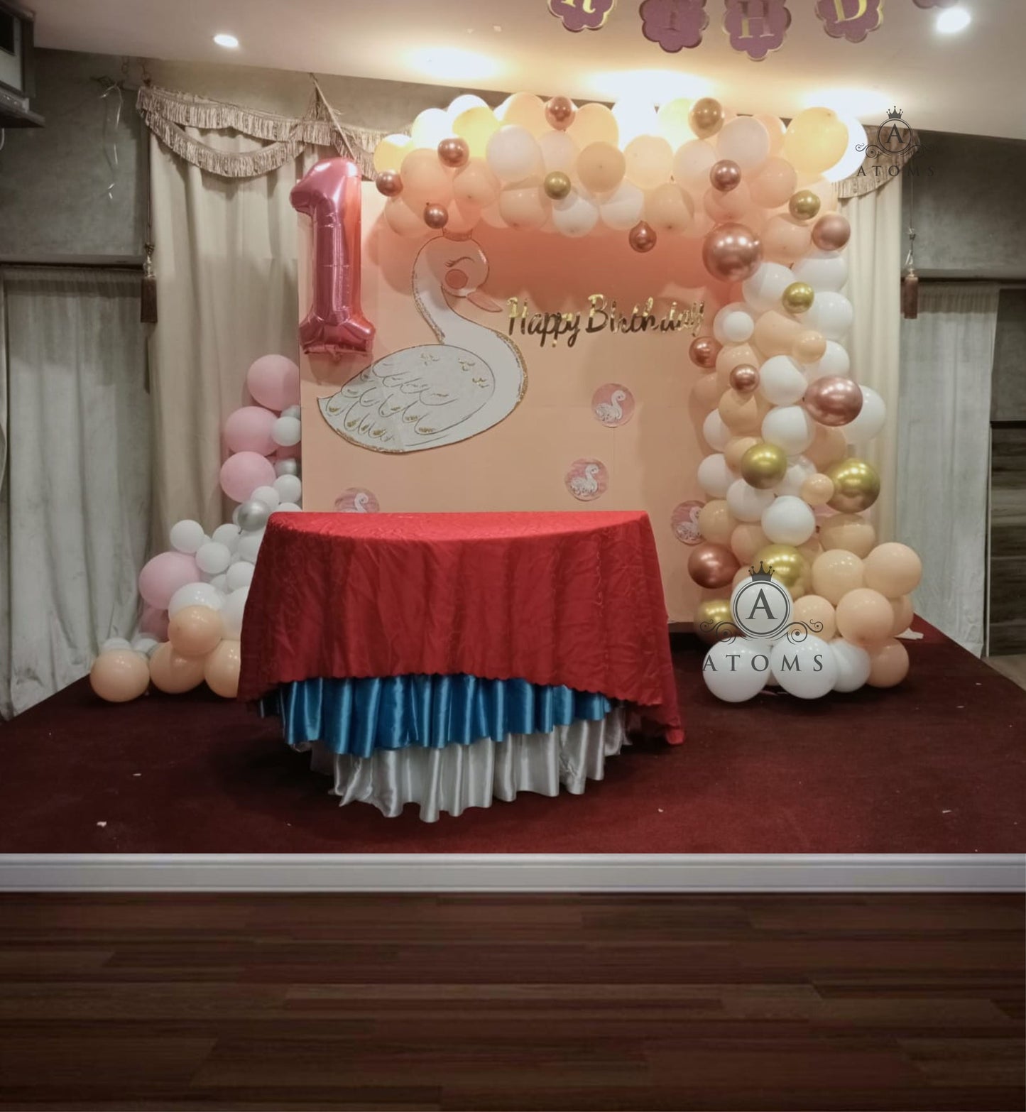 Blush Balloons Gold Setup