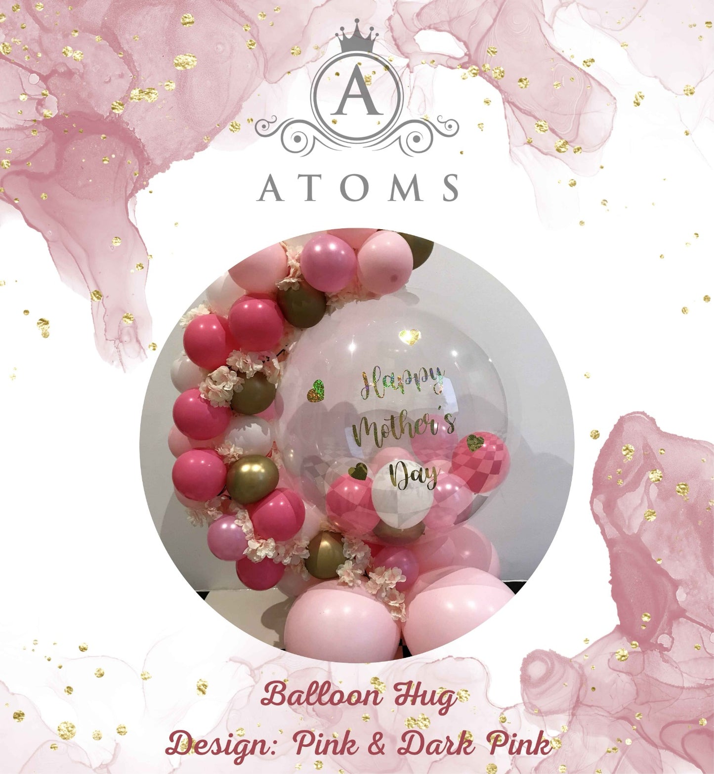 Pink & Dark Pink Balloon Hug