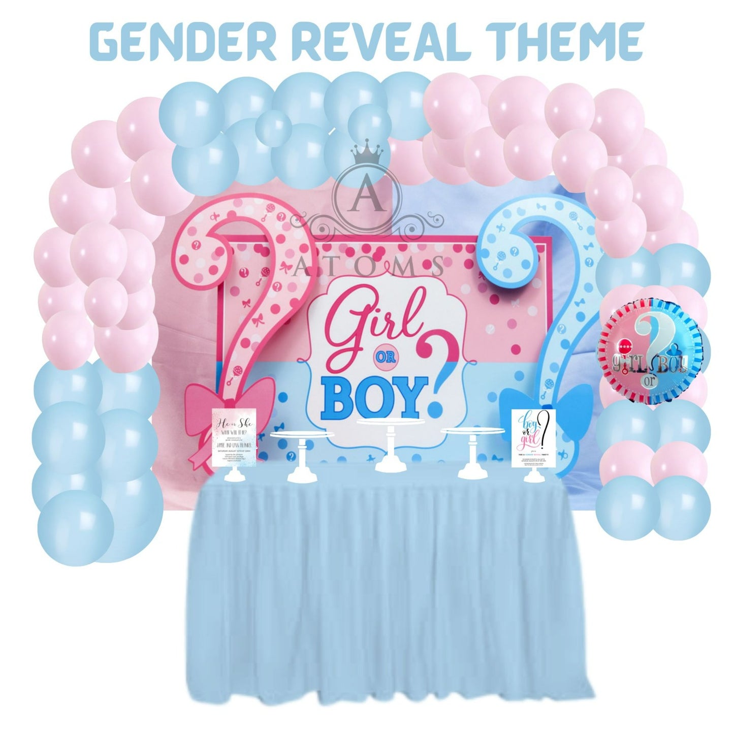 Gender Reveal Gold Setup