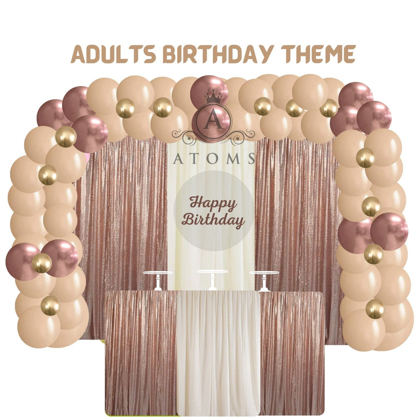 إعداد اللون الذهبي الوردي والذهبي الخوخي