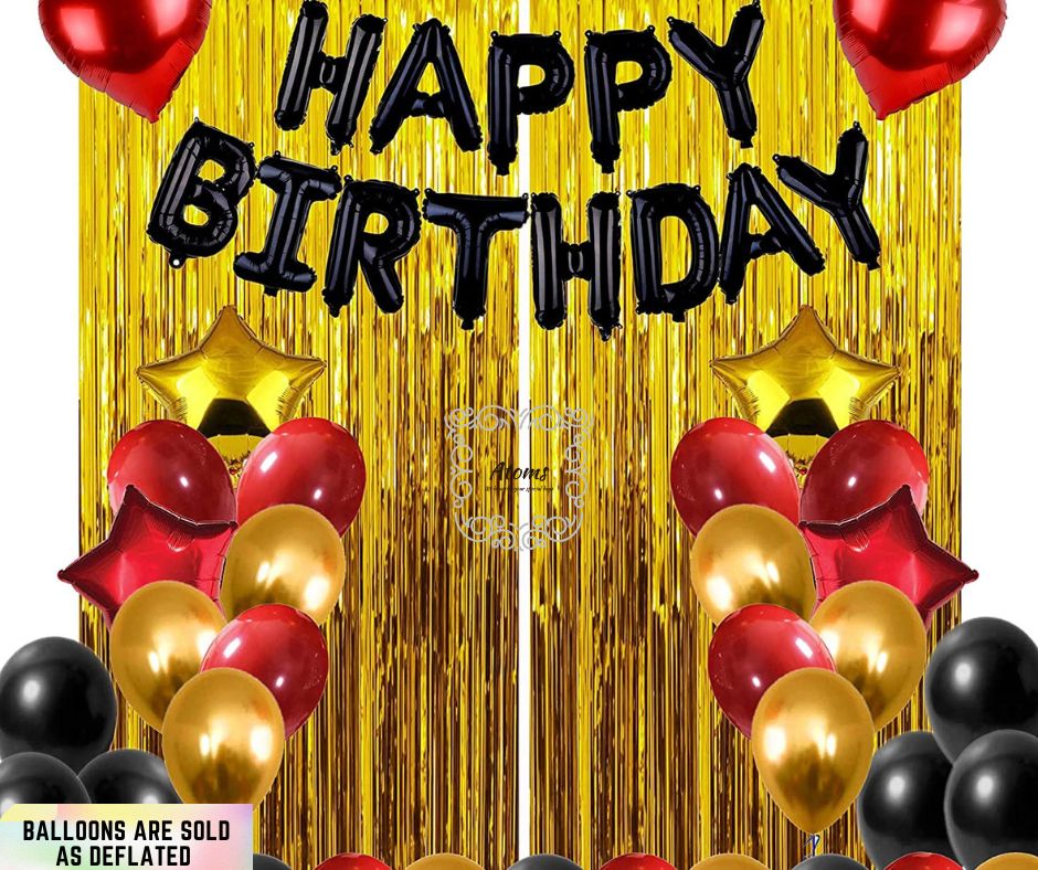 Gold & Red Birthday Set