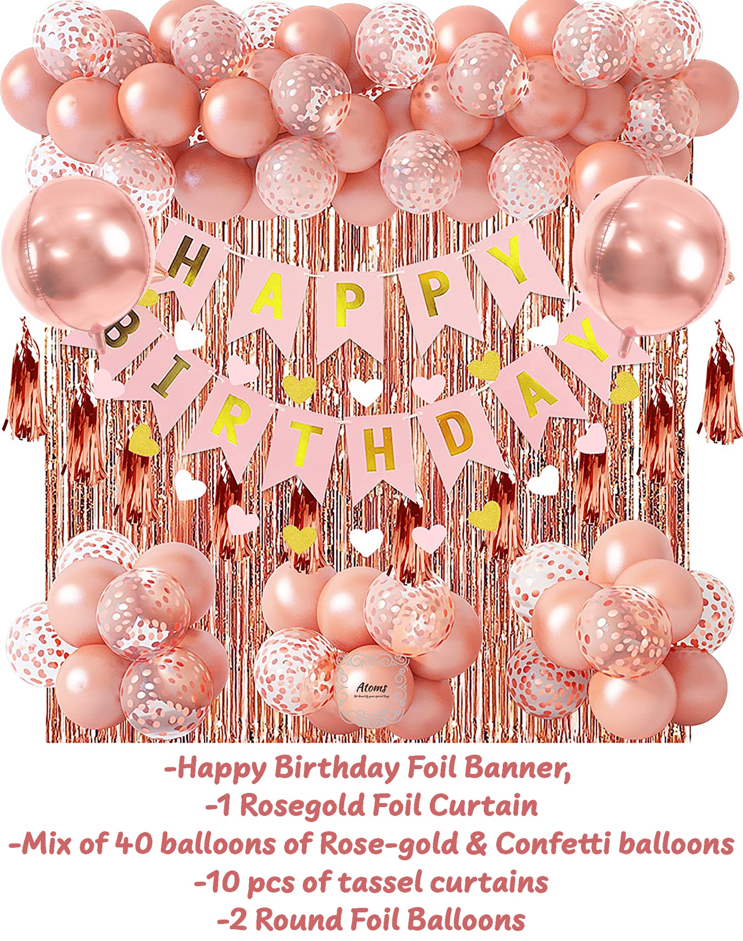 Rosegold Birthday Set