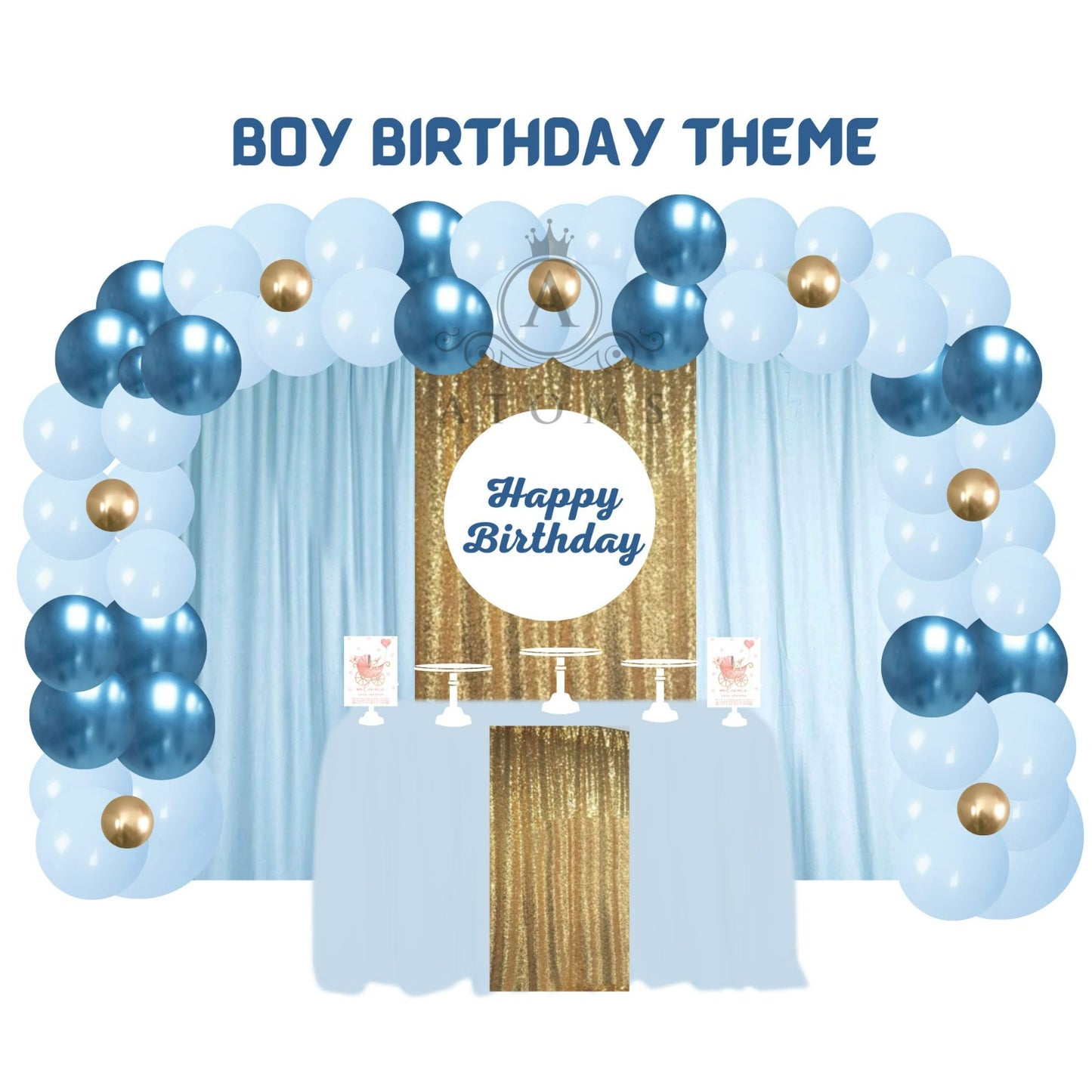 إعداد السماء الزرقاء والذهبية