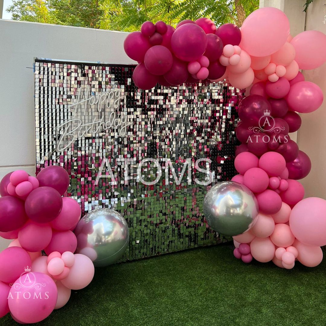 Pink shimmer wall Setup
