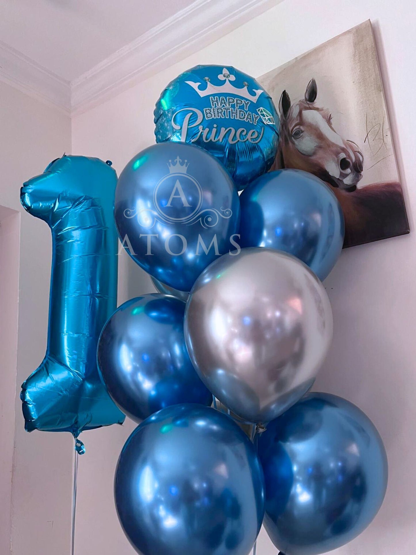 1st Birthday Helium Balloon Bunch