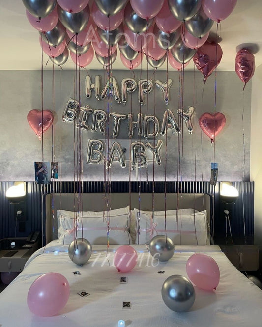 Pink Balloon Surpise Room Decor