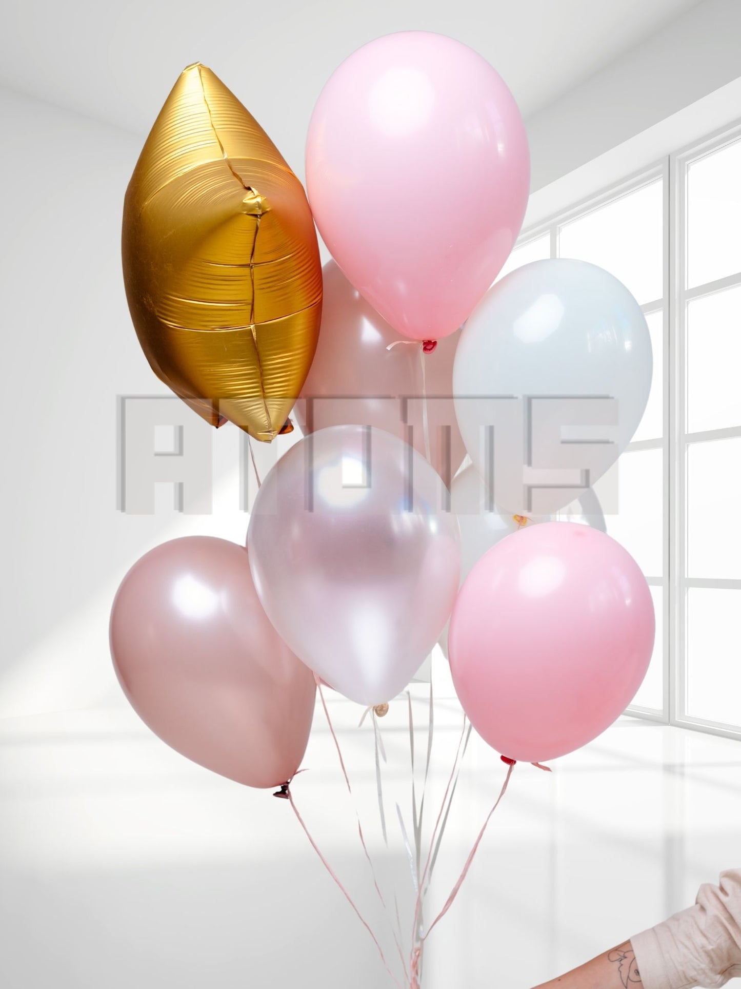 Pink Helium Balloon Bunch