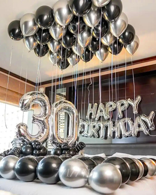 Black Balloon Surpise Room Decor