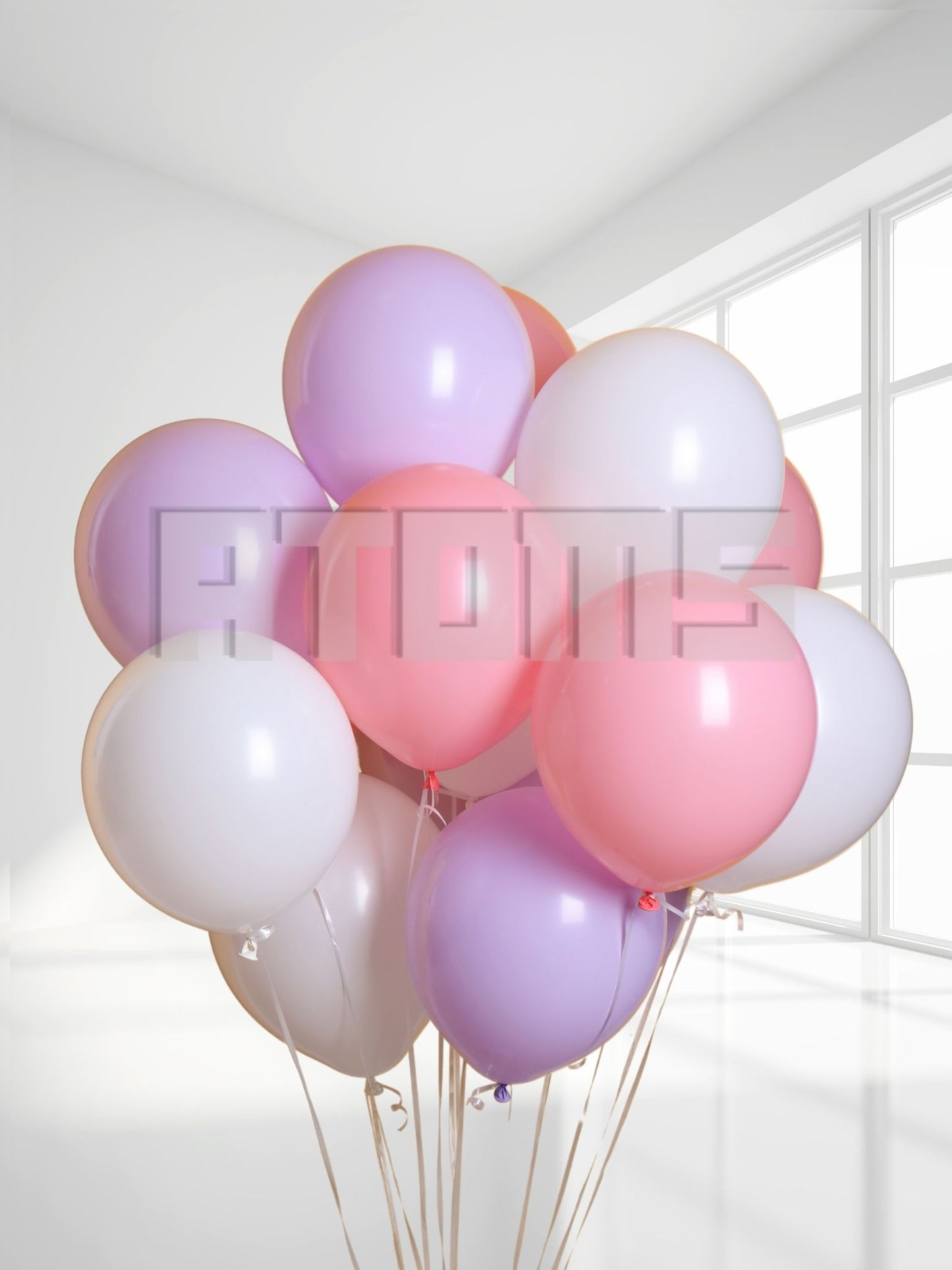 Light Pink & Purple Helium Balloon Bunch