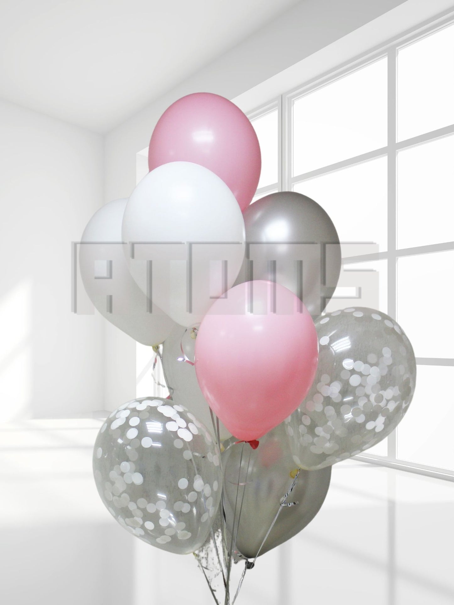 Pink Helium Balloon Bunch