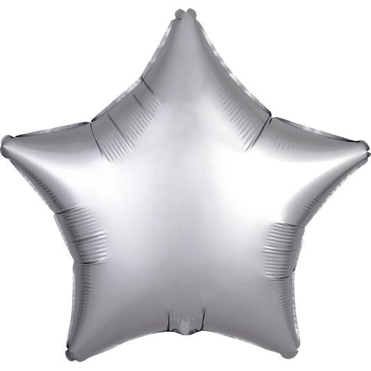 Matte Silver Star Balloon