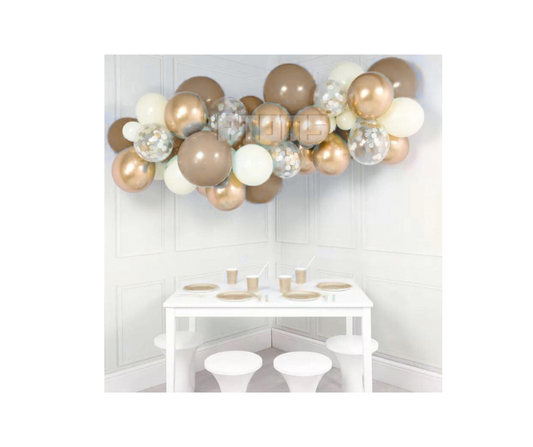 Brown & Silver Balloon Garland