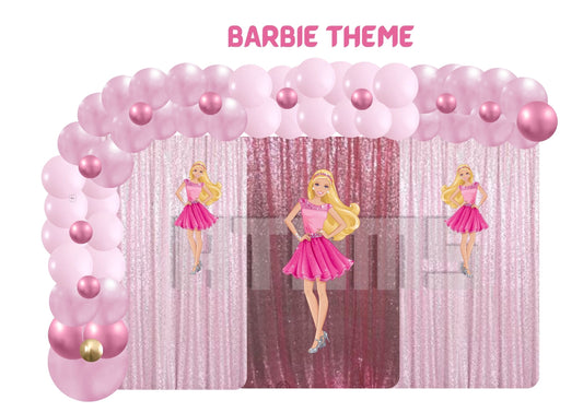 Barbie Theme Curtains Setup