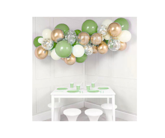 Olive Green & Gold Balloon Garland