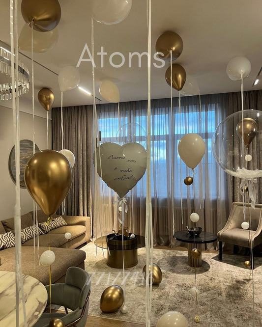 White Balloon Surpise Room Decor
