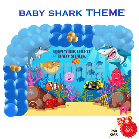 Baby Shark Theme Setup - Party Balloons - Atoms Qatar