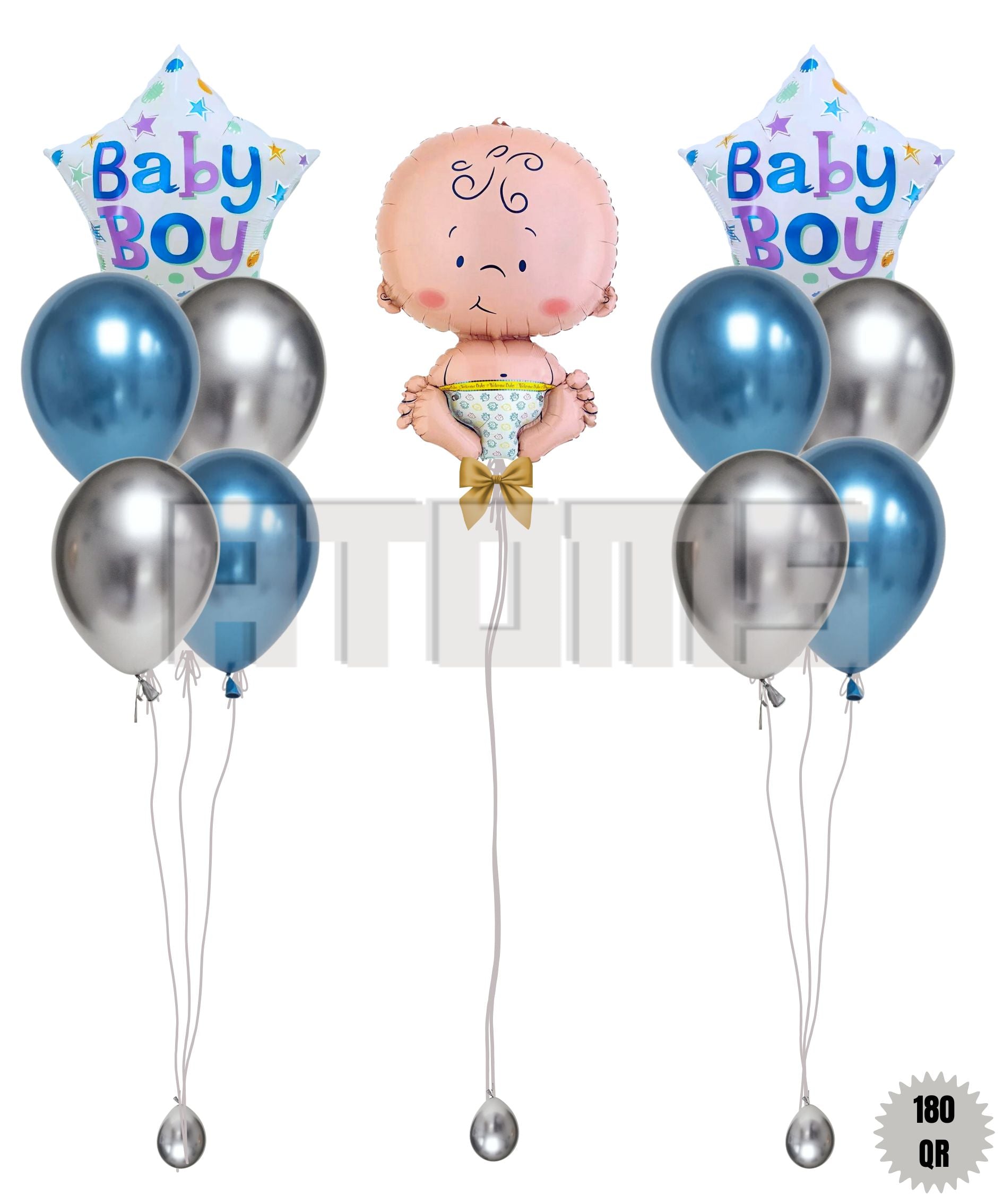 Baby Shower Balloon Bunch - Party Balloons - Atoms Qatar