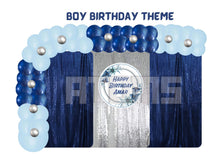 Load image into Gallery viewer, Boy Birthday Curtain Setup
