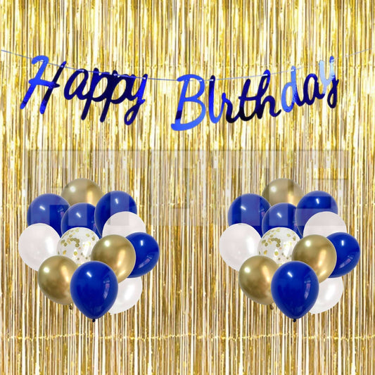 Blue & Gold Birthday Set