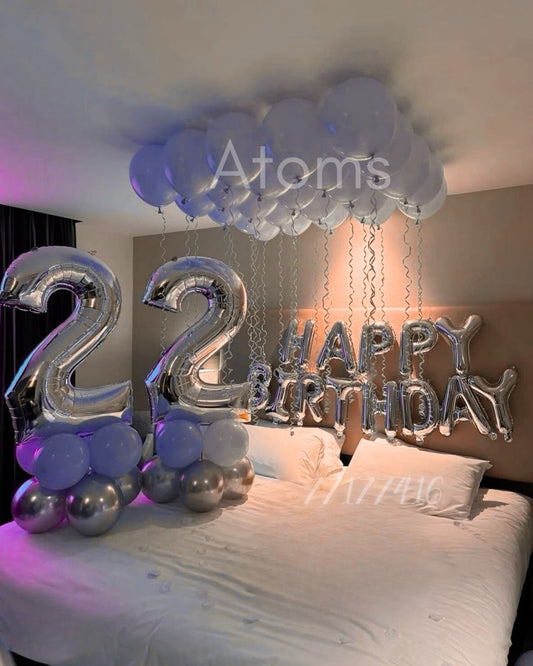 Blue Balloon Surpise Room Decor
