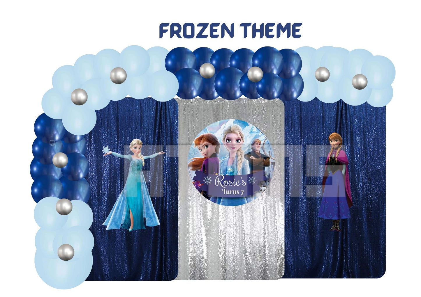 Frozen Theme Curtains Setup