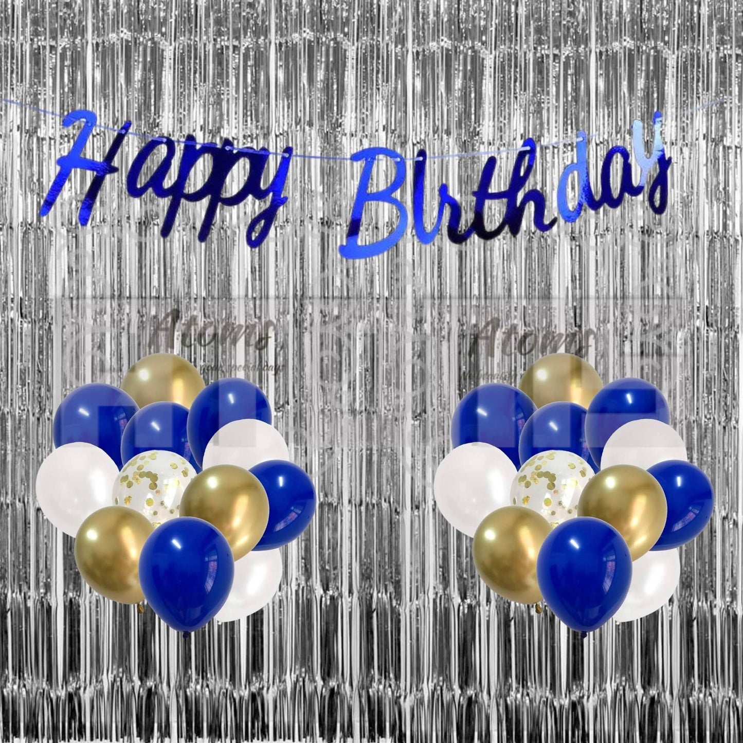 Blue & Silver Birthday Set