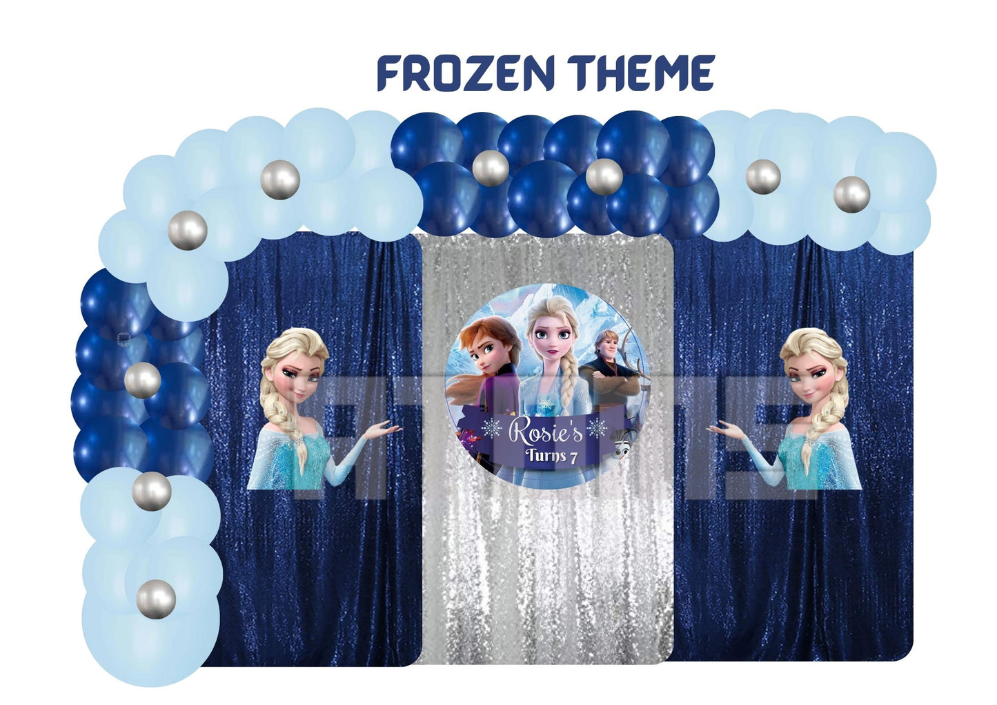 Frozen Theme Curtains Setup