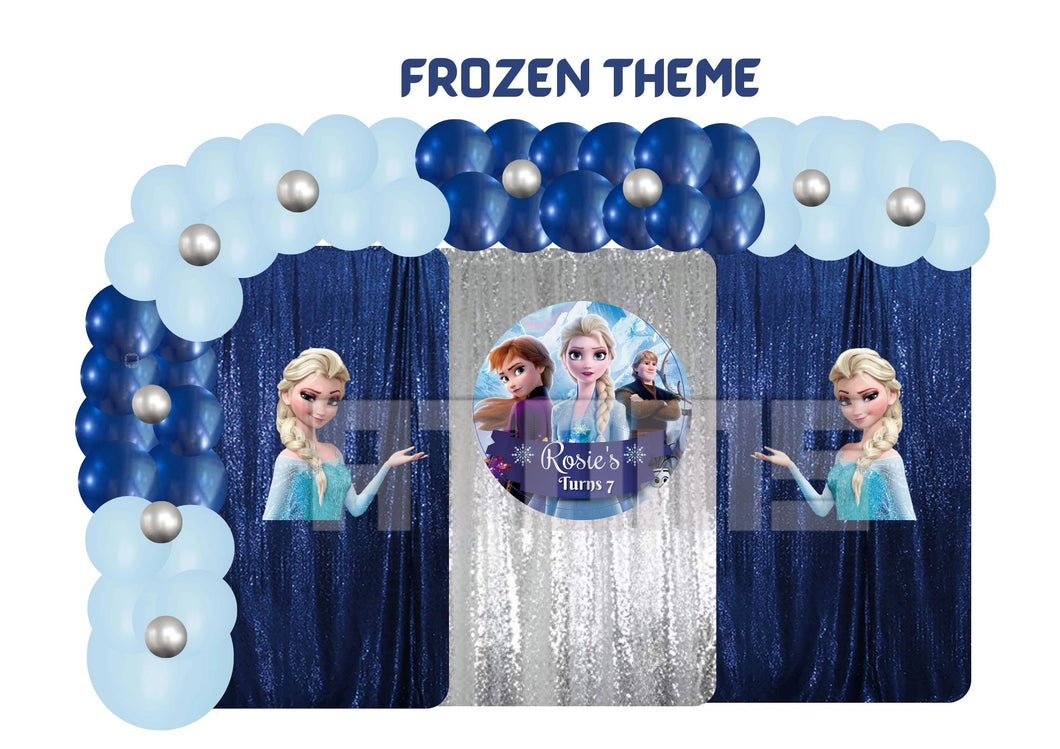 Frozen Theme Curtains Setup