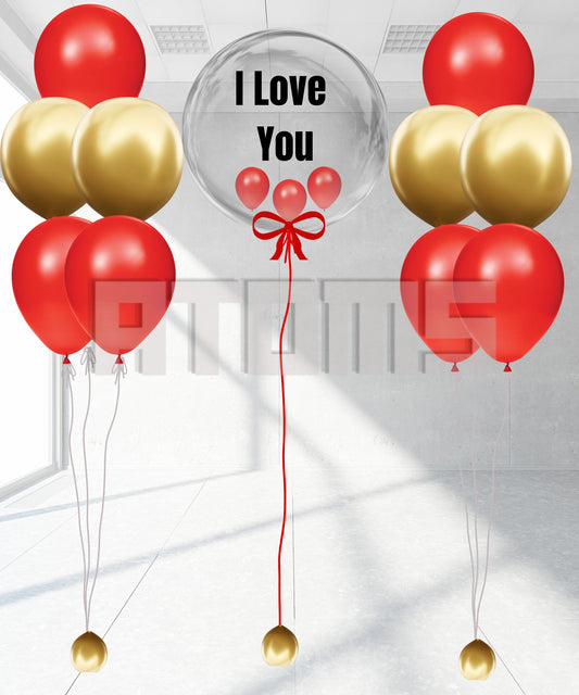 I LOVE YOU Balloon Bunch