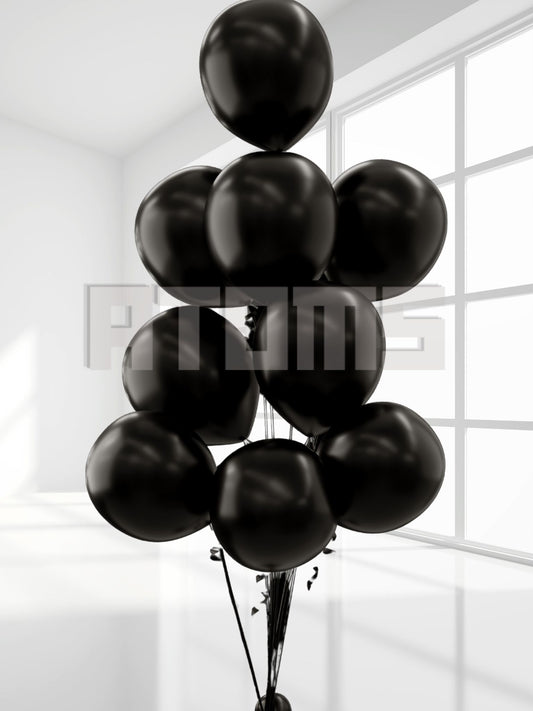 Black Helium Balloon Bunch