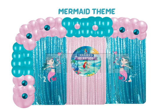 Mermaid Theme Curtains Setup