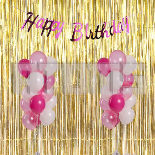 Pink & Gold Birthday Set