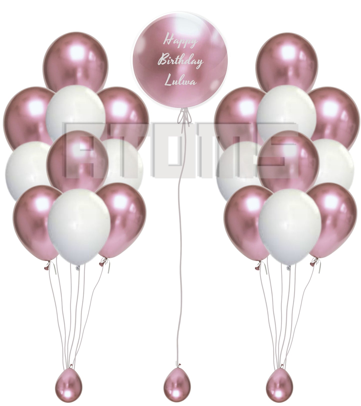 20pcs Customised Helium Balloon Bunch