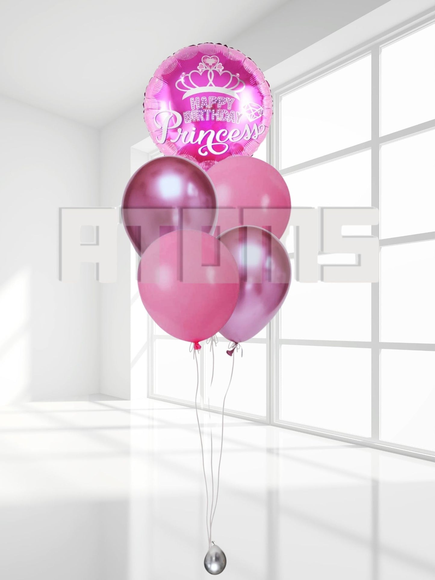 Helium Mini Balloon Bunch (Pink)