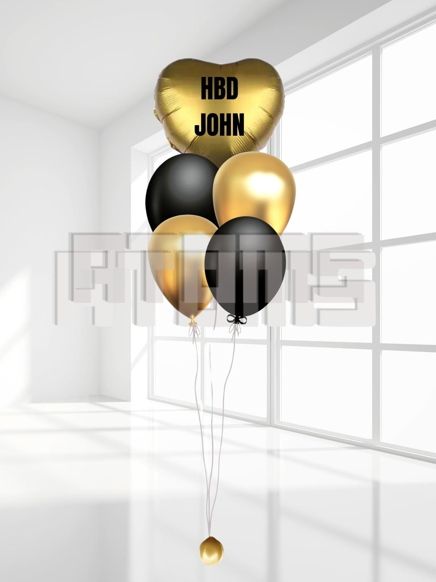 Gold Balloon Bunch