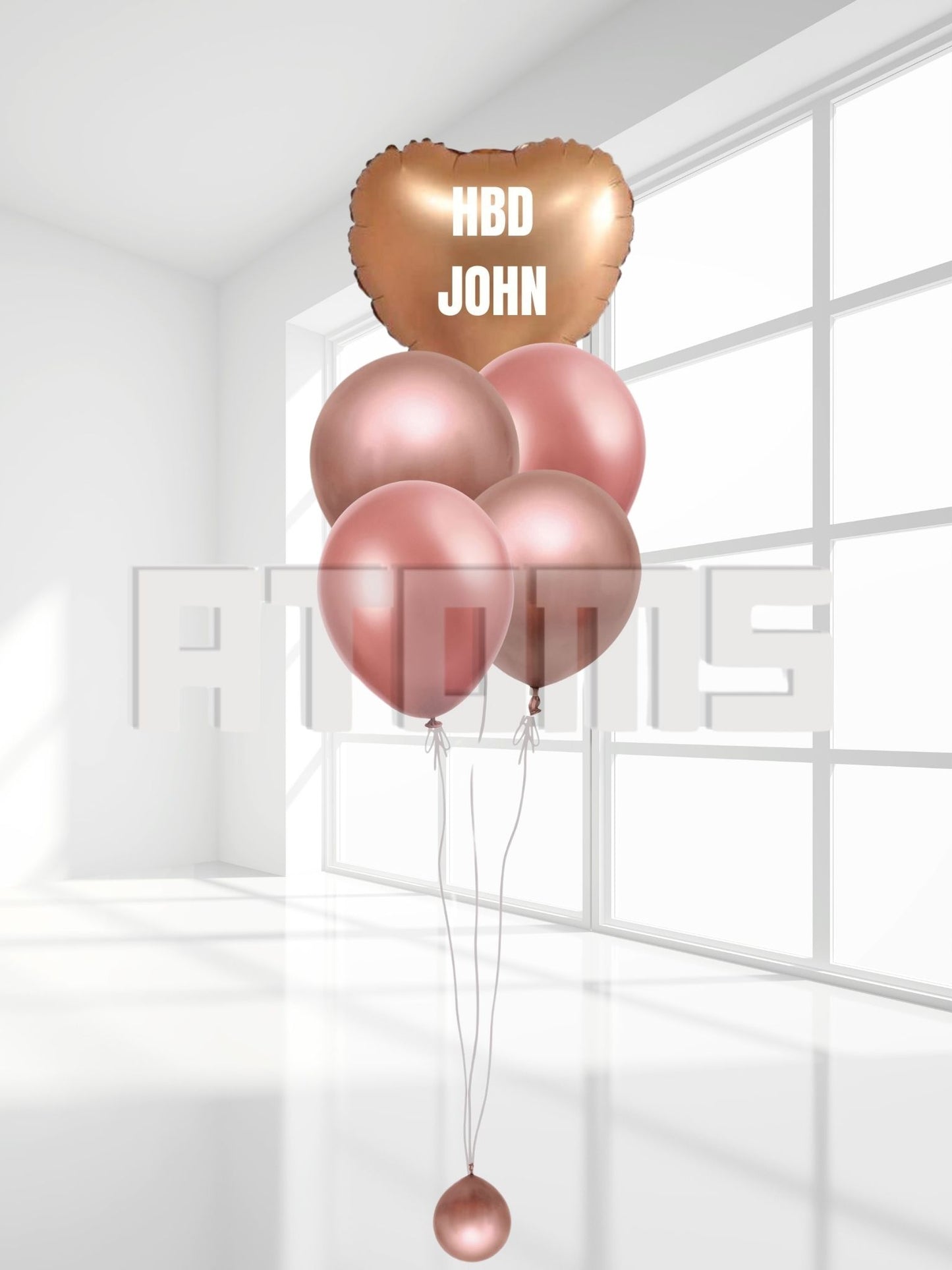 Rosegold Balloon Bunch