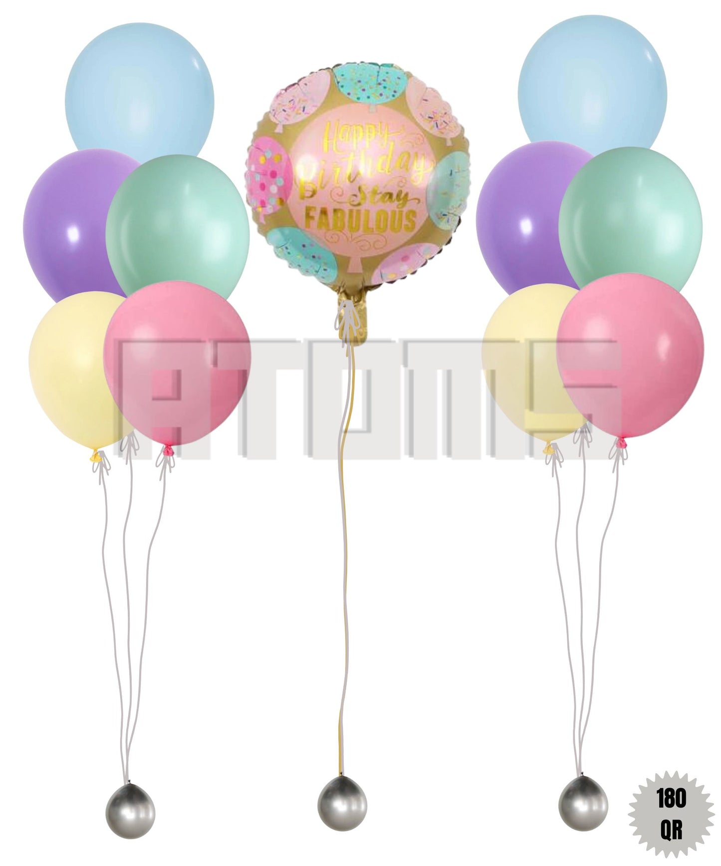 Pastel Balloon Bunch