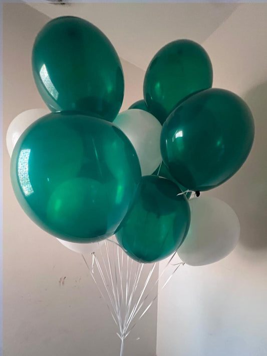 Pearl Green & white Helium Balloon Bunch (Copy)