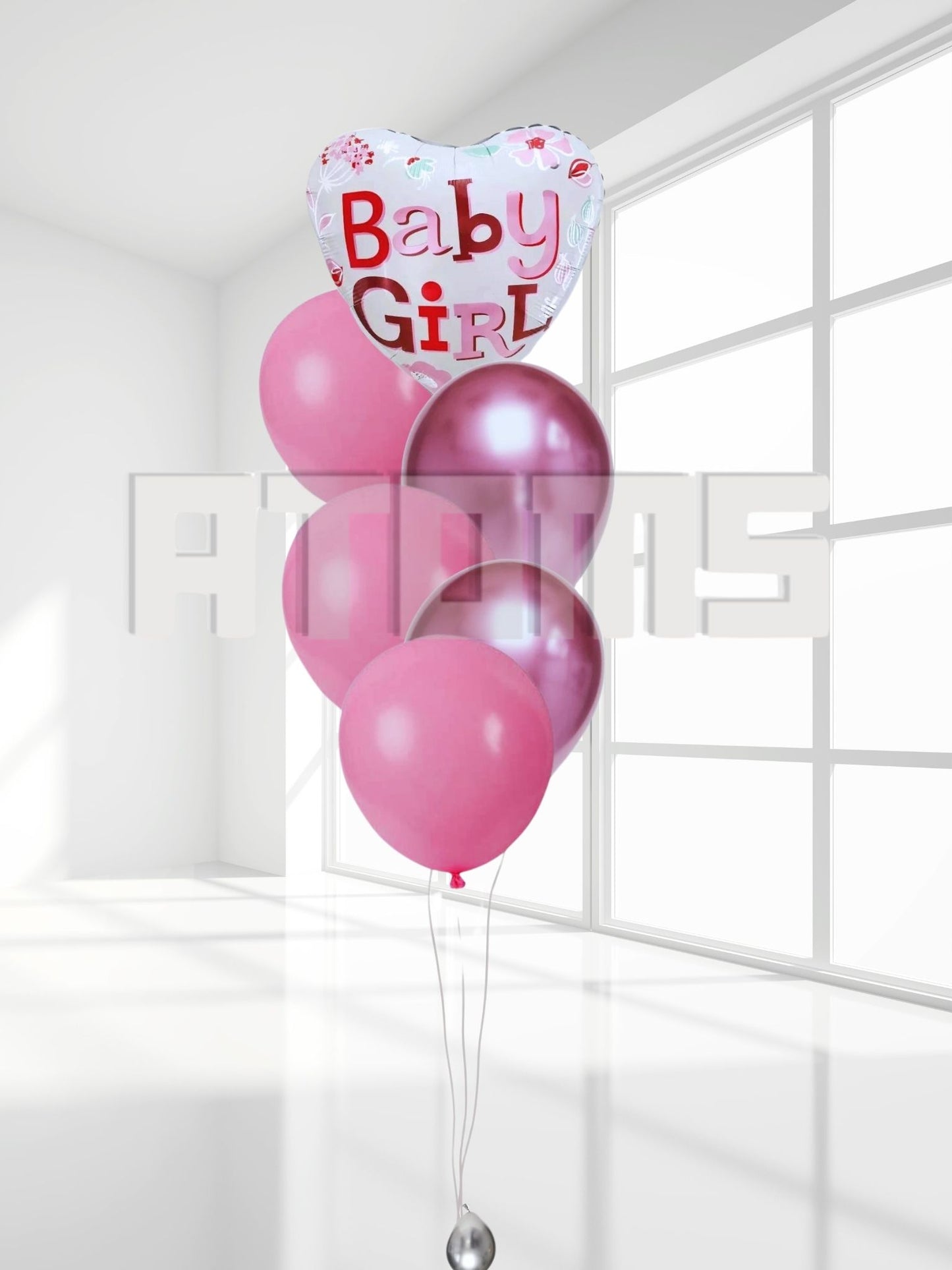 Baby Shower Mini Balloon Bunch (Pink)