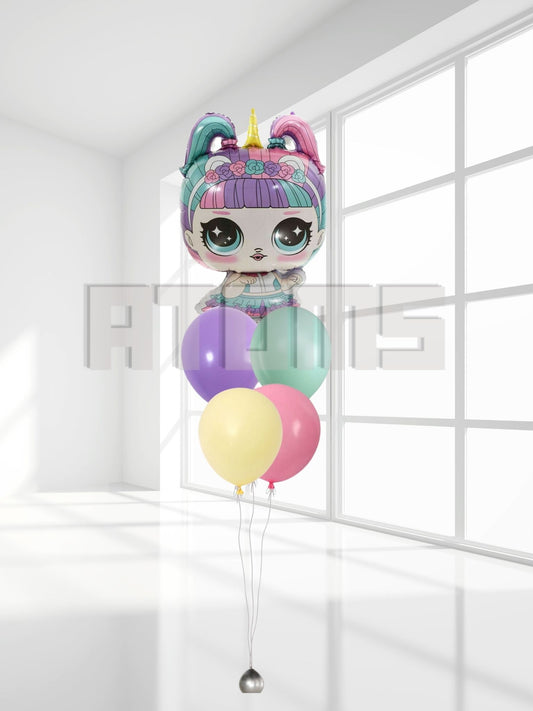 Girl Mini Balloon Bunch